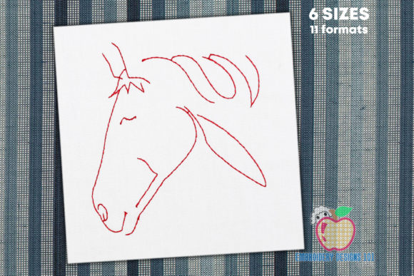 Beautiful Horse in Brown Color Line Art Review