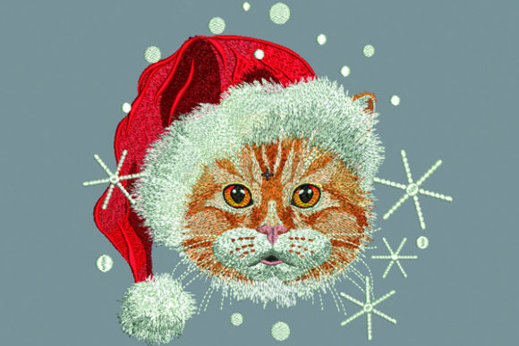 Cat with Santa Hat: A Holiday Embroidery Review