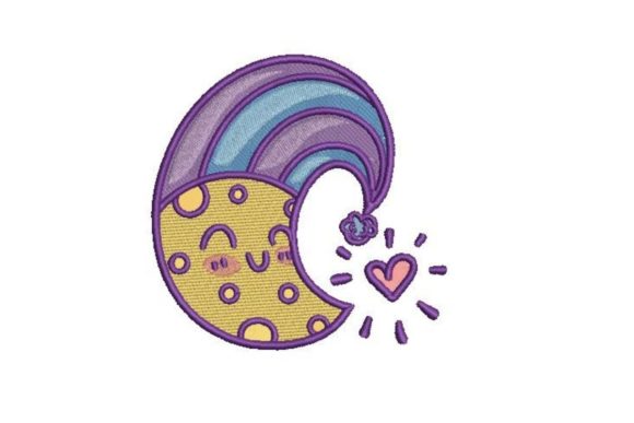 Cute Sleeping Moon: A Cozy Embroidery Review