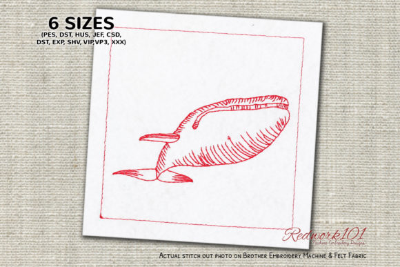 Large Blue Whale Redwork: A Designer's Review