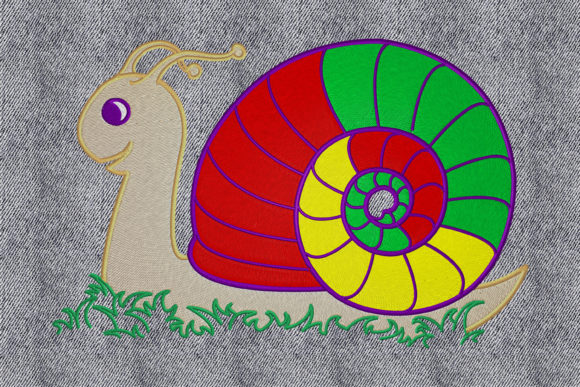 Multicolor Snail: A Whimsical Addition to Holiday Embroidery
