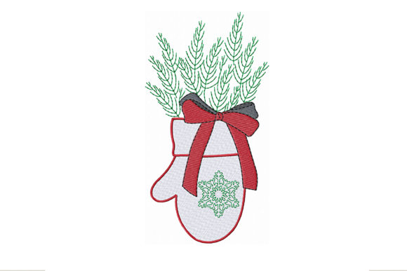Review: Christmas Mitten with Pine Branches Design