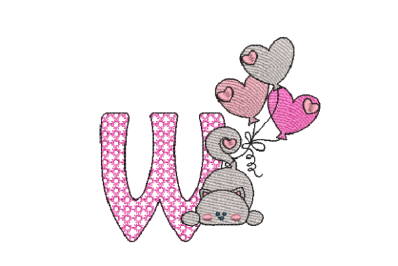 Reviewing Letter W Cat Sketch for Custom Gifts