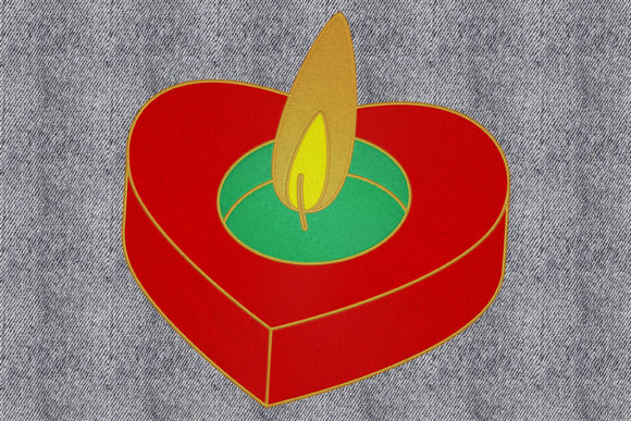 Reviewing the Valentine Candle Embroidery Design